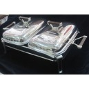 Assadeira Rectangular Dupla com Rechaud REGENT
