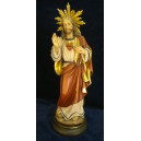 Figura Sagrado Cora&ccedil;&atilde;o de Jesus Pintada &agrave; M&atilde;o